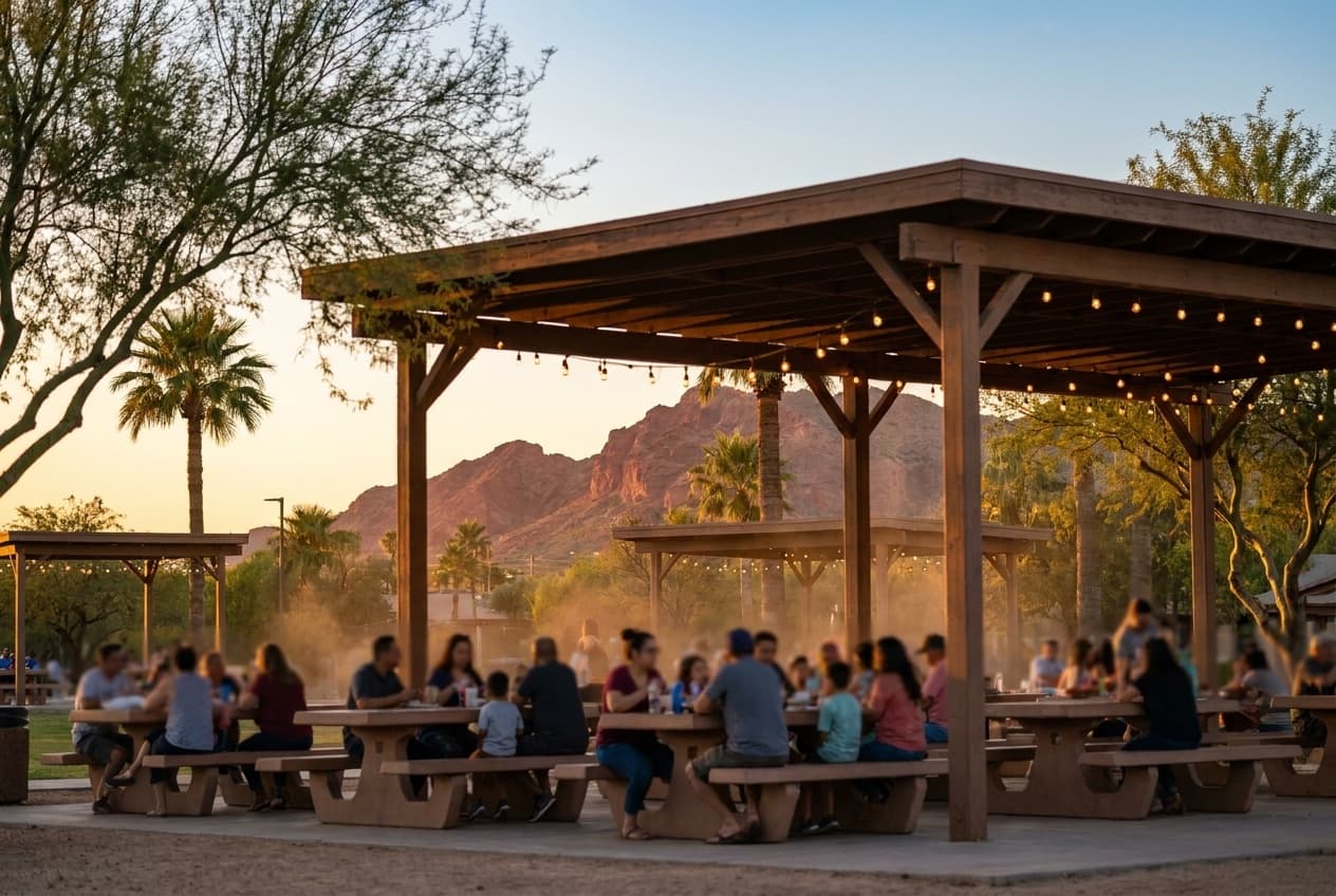 Neighbors gathered at an outdoor community event in Ahwatukee