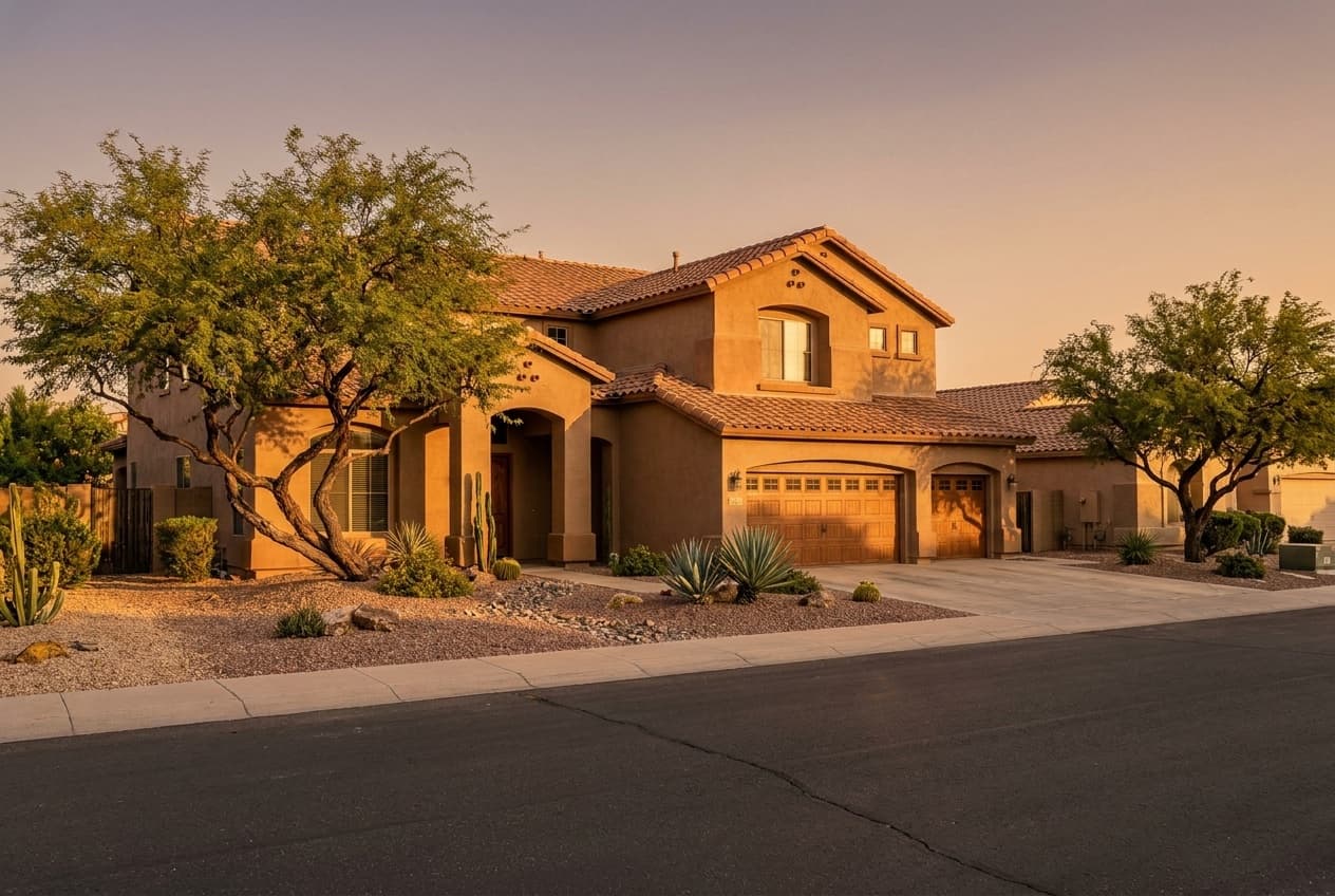 Stucco home in a gated Ahwatukee community