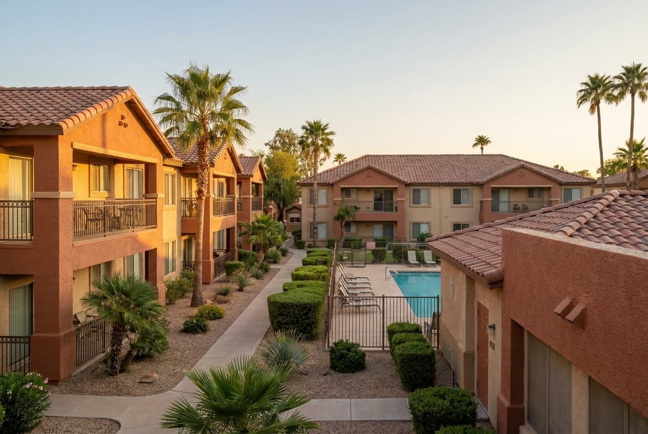 Attached condo community building