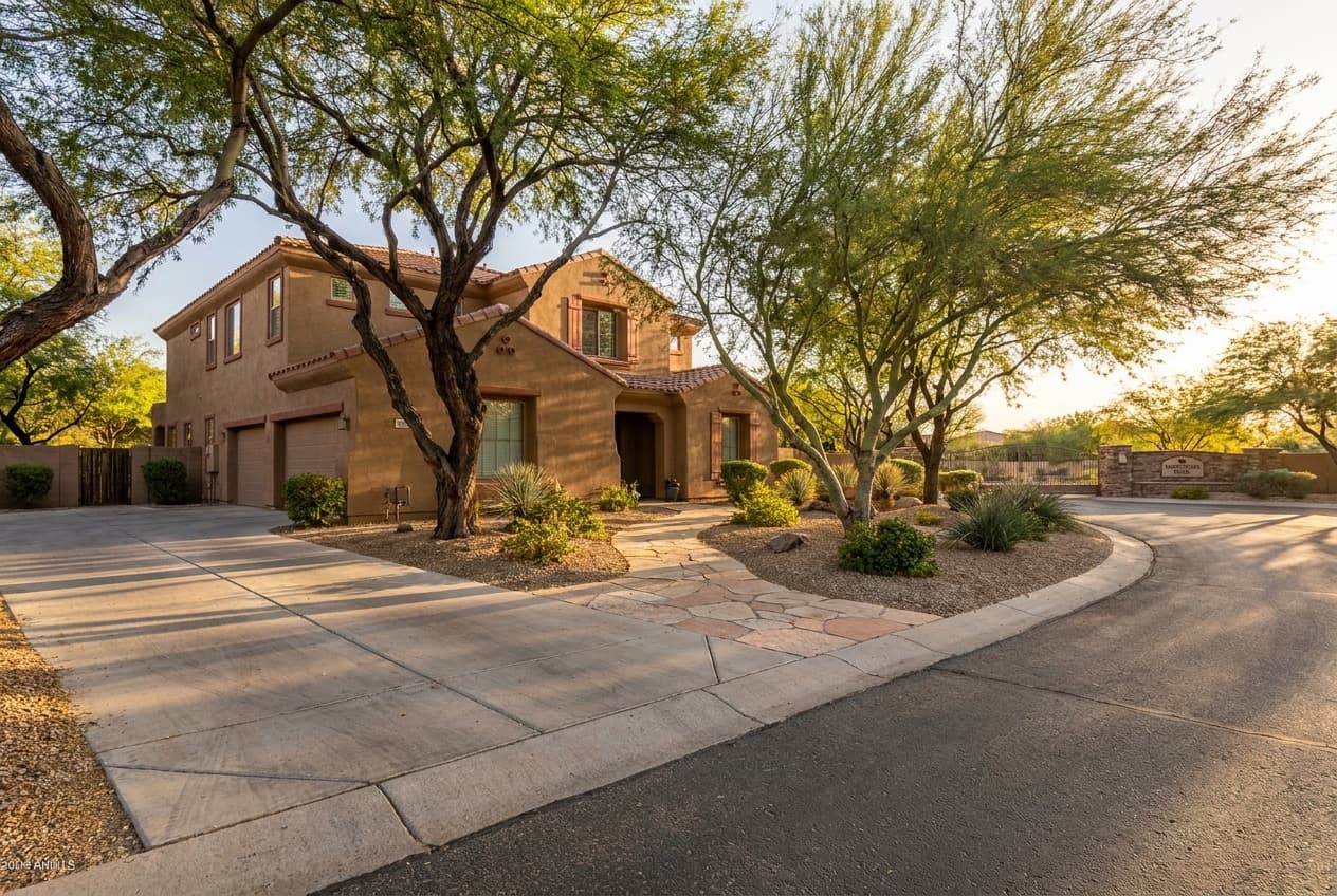 Southwest stucco home in a gated subdivision